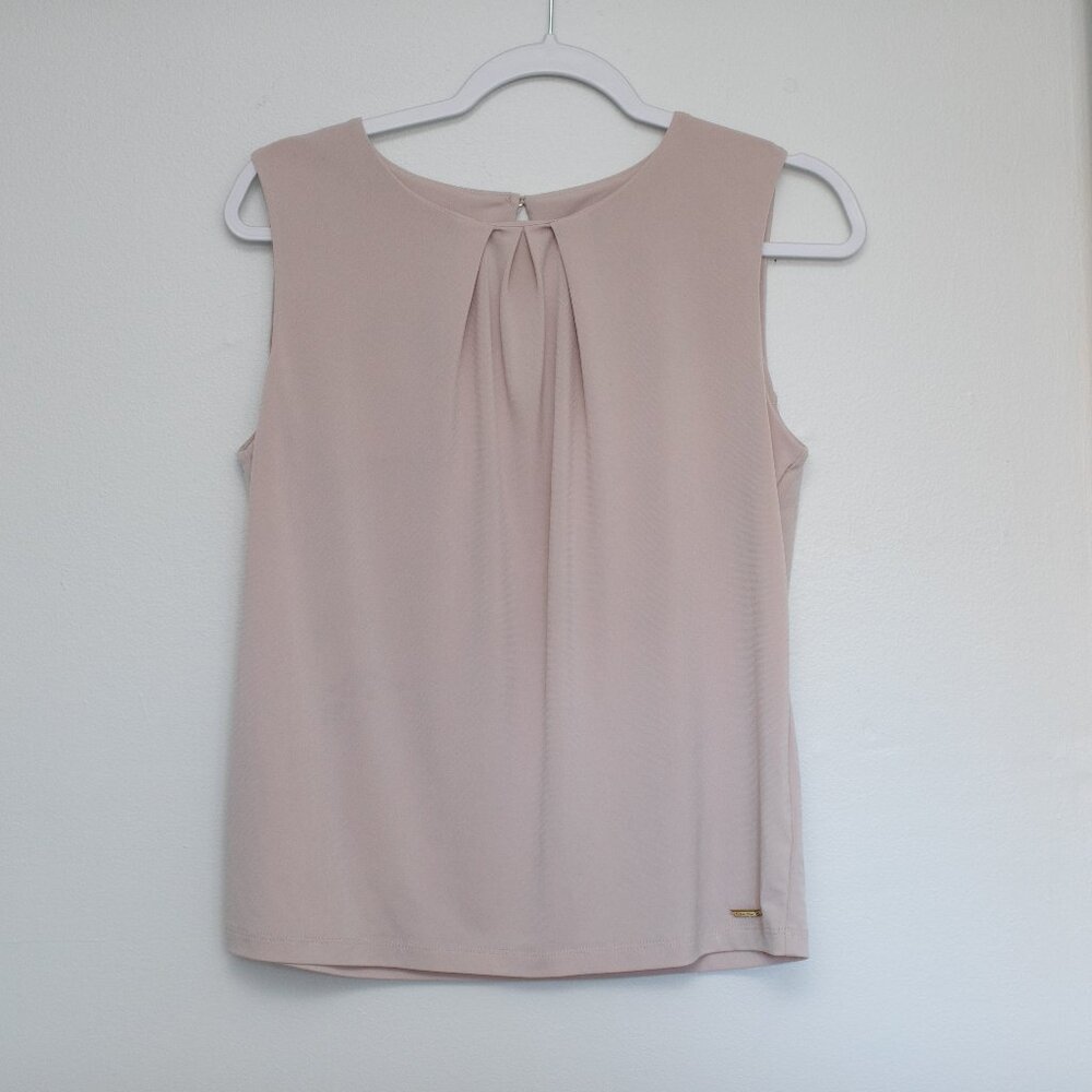 CALVIN KLEIN Blush Pink Sleeveless Shell Top